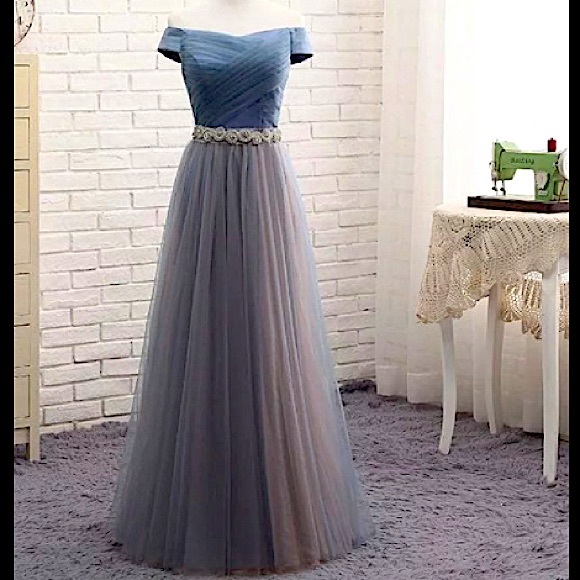 Plus size Grey & Pink Sheer Lace and Tulle Ball Gown Wedding Dress - Picture 1 of 11